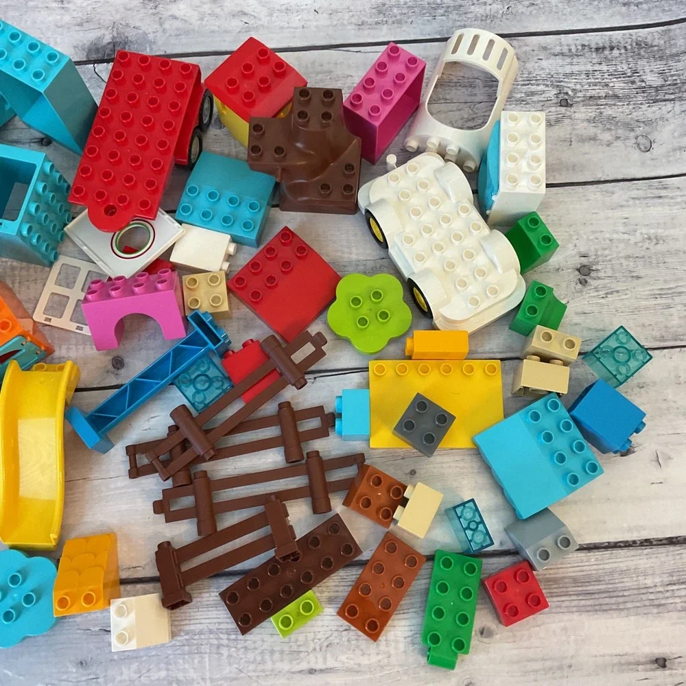 Lego Duplo Random Assortment Lot Of 70+ Pieces Bricks Blocks Assorted Colors B